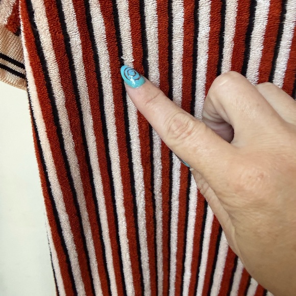 Scotch & Soda Striped Terry Midi Dress Size XL - Picture 9 of 9